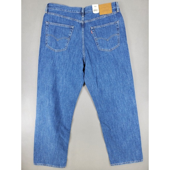New Men Size 36x32 Levi's Premium 568 Loose Straight Linen+ Med Wash Jeans - Picture 3 of 12